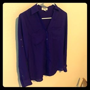 Express Portofino Blouse XS Purple